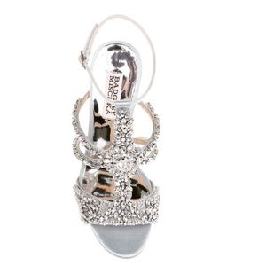 Badgley Mischka “Hughes” heels. White. Never worn